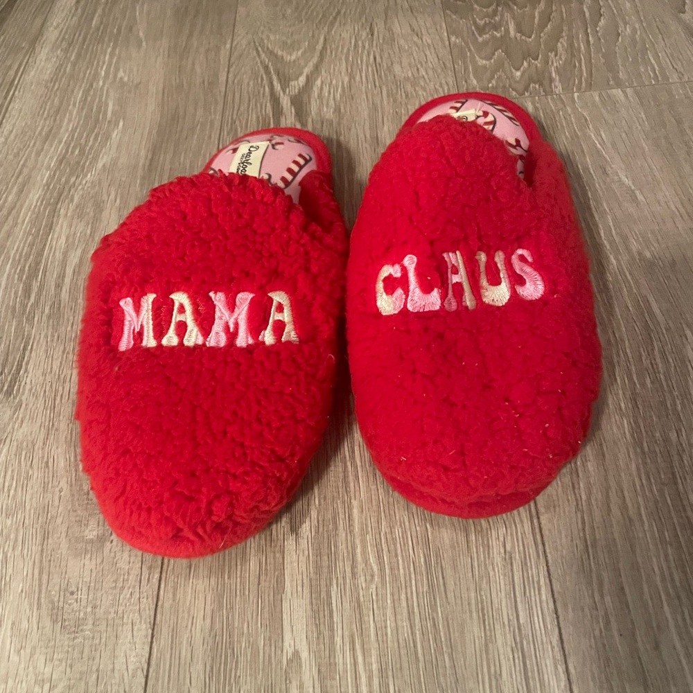 Mama Claus Women’s Slippers - Size 7-8